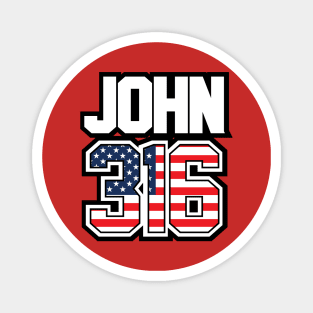 JOHN 3:16 Bible Verse America Magnet